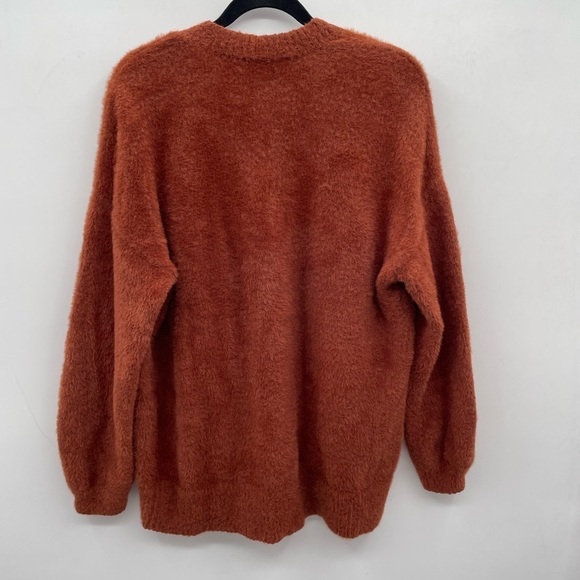 REVOLVE CAMILA COELHO Milani cardi chocolate fuzzy trendy soft cozy cardigan S - Picture 3 of 9